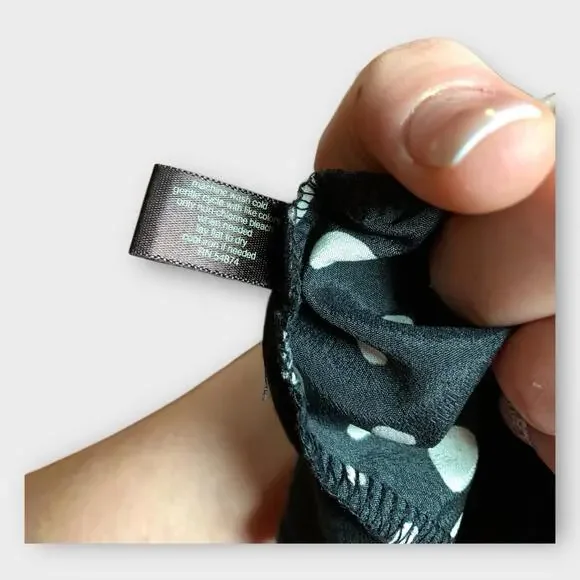 The Limited Polka Dot Sleeveless Top Black White Large Top Sheer Back Everyday - Picture 8 of 9